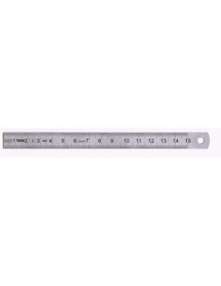 Regla acero inox cromada mate EC Clase II 13 x 05 mm