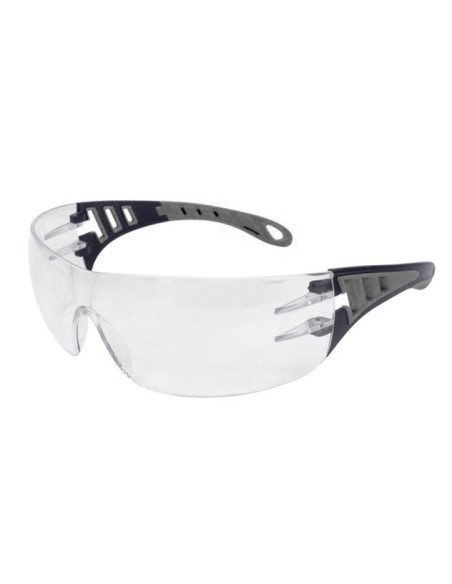 GAFAS DE SEGURIDAD TRANSPARENTES CON PATILLAS GRISES EVO
