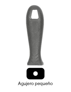MANGO DE LIMA DE PLASTICO NEGRO GRANDE CON AGUJERO DE 6 MM