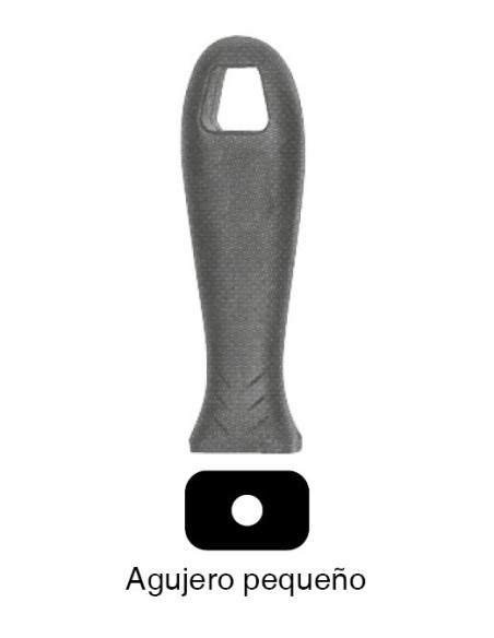 MANGO DE LIMA DE PLASTICO NEGRO GRANDE CON AGUJERO DE 6 MM