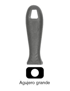 MANGO DE LIMA DE PLASTICO NEGRO GRANDE CON AGUJERO DE 8 MM