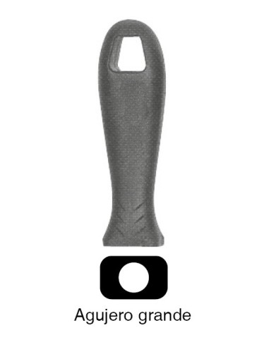 MANGO DE LIMA DE PLASTICO NEGRO GRANDE CON AGUJERO DE 8 MM