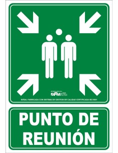 SEÑAL PUNTO DE REUNION PVC CLASE B