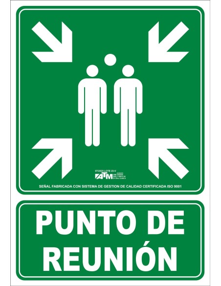 SEÑAL PUNTO DE REUNION PVC CLASE B