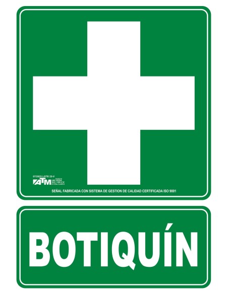 SEÑAL BOTIQUIN PVC CLASE B