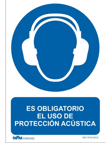 SEÑAL OBLIGATORIO EL USO DE PROTECCION ACUSTICA PVC GLASSPACK