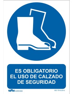 SEÑAL OBLIGATORIO EL USO DE CALZADO DE SEGURIDAD PVC GLASSPACK
