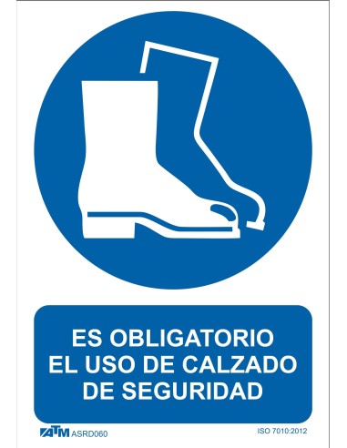 SEÑAL OBLIGATORIO EL USO DE CALZADO DE SEGURIDAD PVC GLASSPACK
