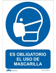 SEÑAL OBLIGATORIO EL USO DE MASCARILLA PVC GLASSPACK