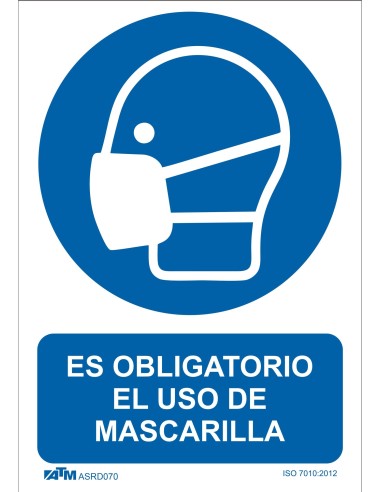 SEÑAL OBLIGATORIO EL USO DE MASCARILLA PVC GLASSPACK