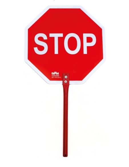 SEÑAL STOP CON MANGO METALICO
