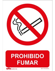 SEÑAL PROHIBIDO FUMAR PVC GLASSPACK