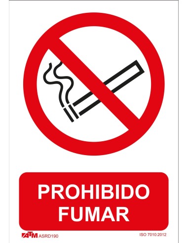 SEÑAL PROHIBIDO FUMAR PVC GLASSPACK