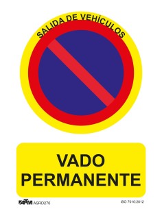 SEÑAL DE VADO PERMANENTE PVC GLASSPACK