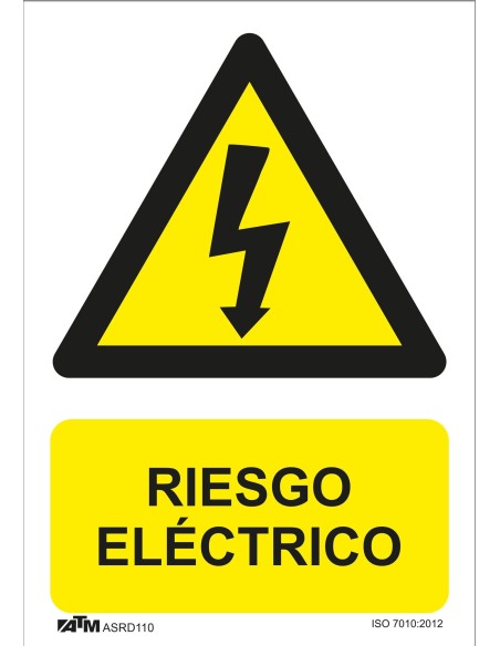 SEÑAL PELIGRO RIESGO ELECTRICO PVC GLASSPACK
