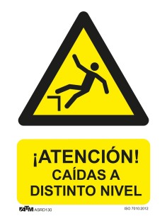 SEÑAL PELIGRO CAIDAS A DISTINTO NIVEL PVC GLASSPACK