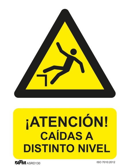SEÑAL PELIGRO CAIDAS A DISTINTO NIVEL PVC GLASSPACK