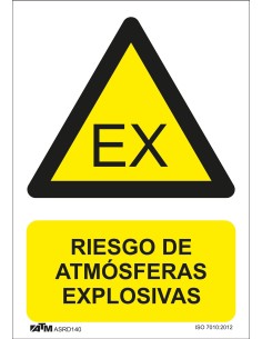 SEÑAL PELIGRO ATMOSFERAS EXPLOSIVAS PVC GLASSPACK