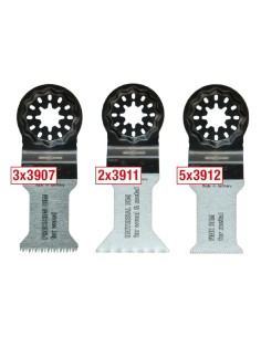 HOJAS DE SIERRA OSCILANTES 3900 PARA MADERA Y METAL (JUEGO DE 10 UDS)