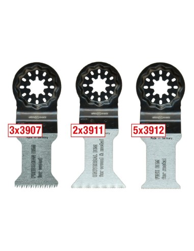 HOJAS DE SIERRA OSCILANTES 3900 PARA MADERA Y METAL (JUEGO DE 10 UDS)