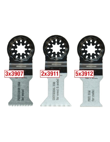 HOJAS DE SIERRA OSCILANTES 3900 PARA MADERA Y METAL (JUEGO DE 10 UDS)