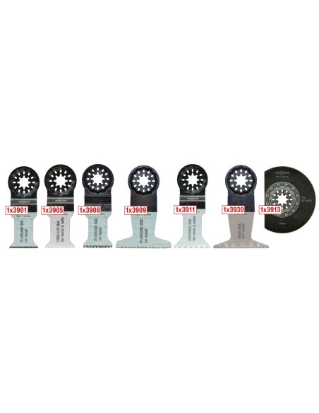 HOJAS DE SIERRA OSCILANTES PARA MADERA Y METAL 3900 (JUEGO DE 7 UDS)