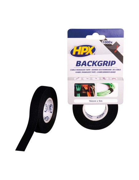 CINTA TRIDIMENSIONAL BACKGRIP NEGRA (16MM X 5M)