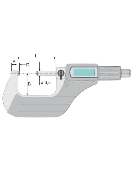 MICROMETRO ELECTRONICO DIGITAL DIN 863, IP40, CAPACIDAD 0:25 MM