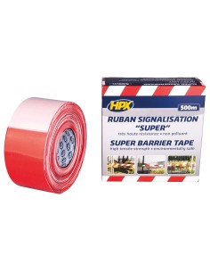 CINTA DE BALIZAMIENTO SUPER BARRIER TAPE ROJO/BLANCO (80MM X 500M)