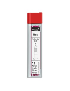 ESTUCHE 12 MINAS ROJAS PARA FINE DRY
