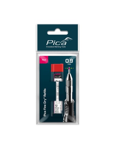 ESTUCHE 12 MINAS ROJAS PARA FINE DRY EN BLISTER