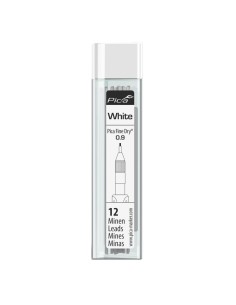 ESTUCHE 12 MINAS BLANCAS PARA FINE DRY