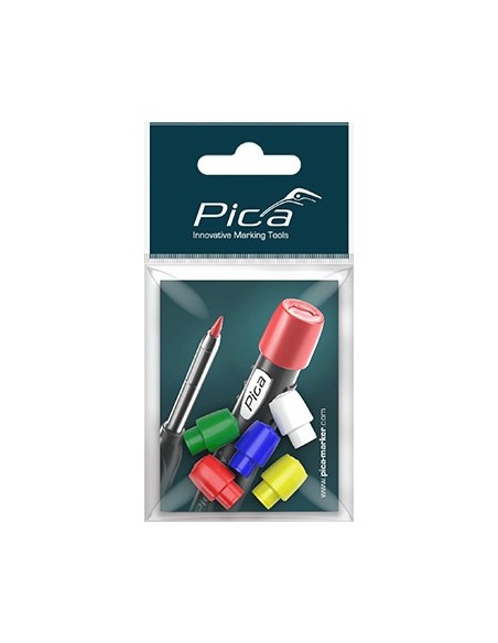 JUEGO DE 5 CAPUCHONES PARA PICA DRY (ROJO, AZUL, VERDE, AMARILLO, Y BLANCO)