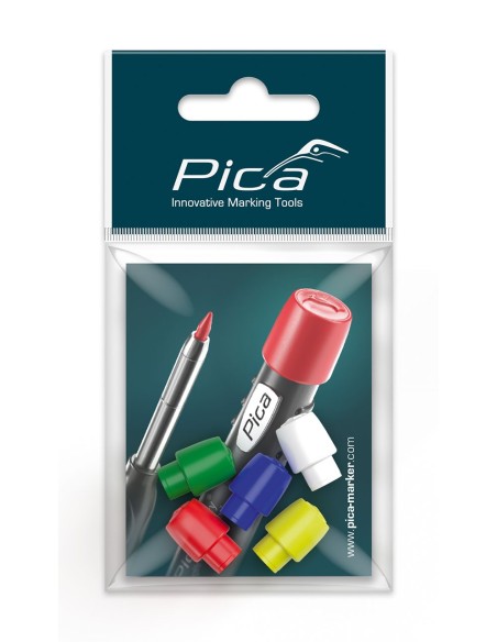 JUEGO DE 5 CAPUCHONES PARA PICA DRY (ROJO, AZUL, VERDE, AMARILLO, Y BLANCO)