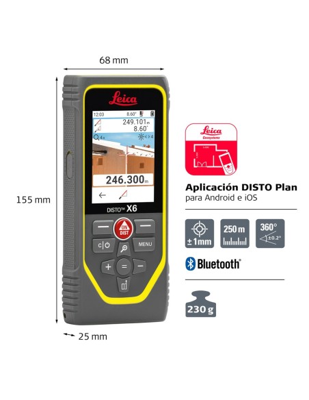 MEDIDOR LASER DISTO X6 DE 250 M CON CAMARA