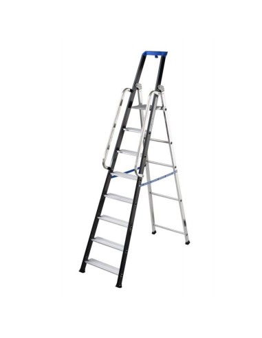Escalera de tijera Stabila 60 Pro con peldaño ancho y barandillas