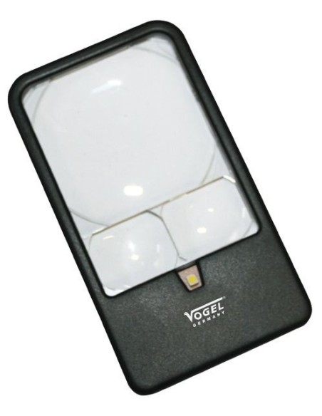 LUPA DE BOLSILLO CON LED, AUMENTO X3 / X5 / X7