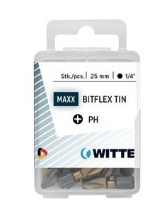 Puntas Phillips BITFLEX TIN de 25 mm en cajita de plástico (5 ud)