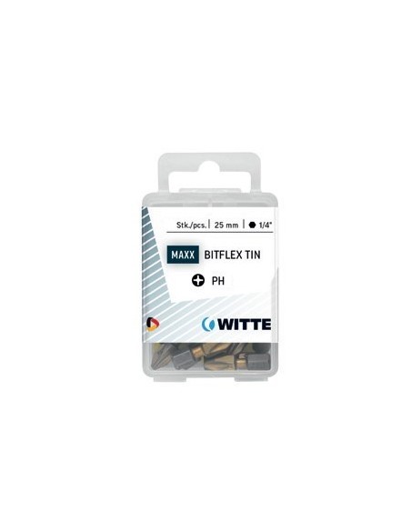 Puntas Phillips BITFLEX TIN de 25 mm en cajita de plástico (5 ud)