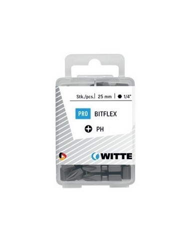 Puntas Phillips BITFLEX de 25 mm en cajita de plástico