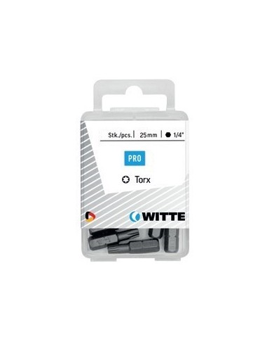 Puntas Torx de 25 mm en cajita de plástico (5 ud)