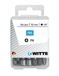Puntas Phillips de 50 mm en cajita de plástico (10 ud)