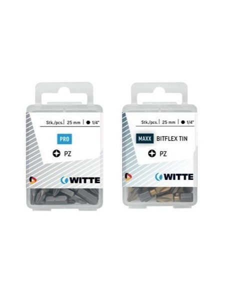 Puntas Pozidriv de 25 mm en cajita de plástico (5 ud)