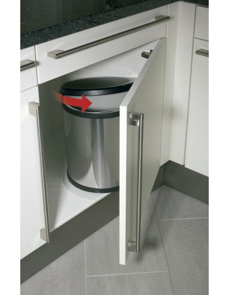 CUBO DE BASURA INTEGRABLE DE 15 LITROS COMPACT-BOX GRIS