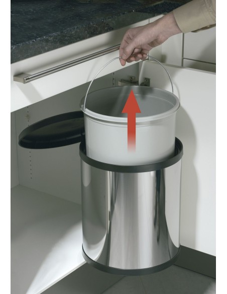 CUBO DE BASURA INTEGRABLE DE 15 LITROS COMPACT-BOX GRIS