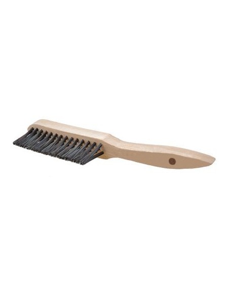 Cepillos manuales cuerpo de madera tipo soldador forma V 3 hileras