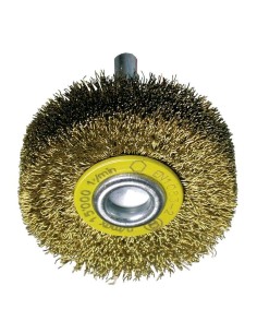 Cepillos circulares alambre ondulado - Vástago 6mm LATÓN