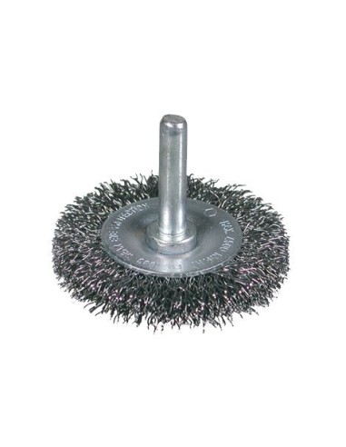 Cepillos circulares ondulados - Vástago 6mm (4.500 RPM) ACERO LATONADO