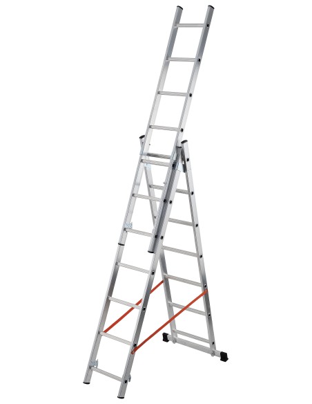Escalera combinada de 3 tramos con estabilizador recto Modula