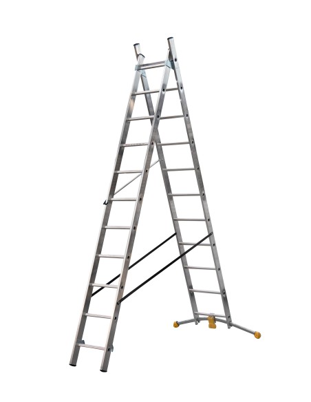 Escalera combinada de 2 tramos con estabilizador curvo HobbyLOT
